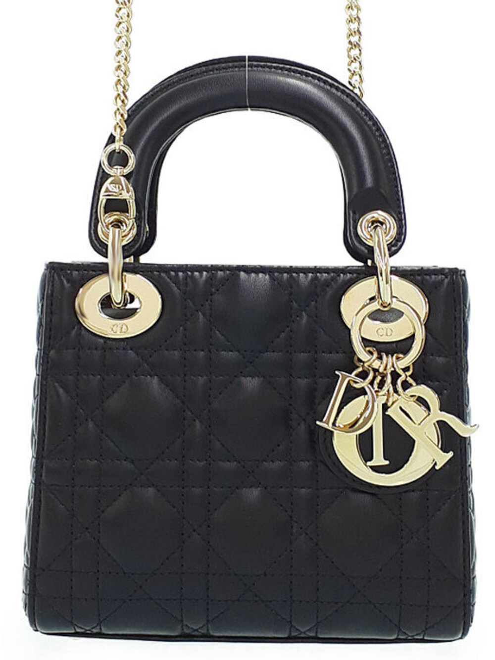 Christian Dior Bag black lambskin iconic Cannage quilting